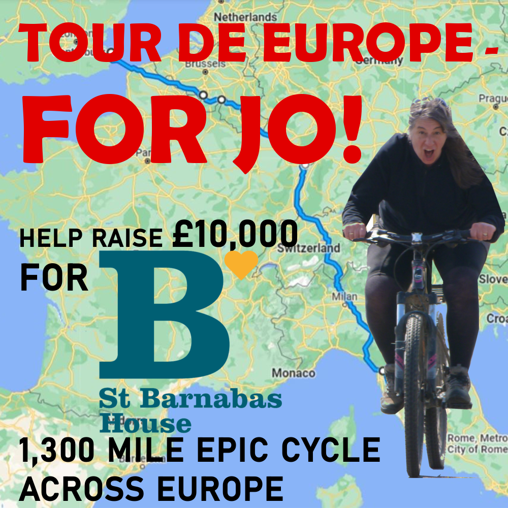 Tour de Europe for Jo - Help us raise funds for St. Barnabas House Hospice