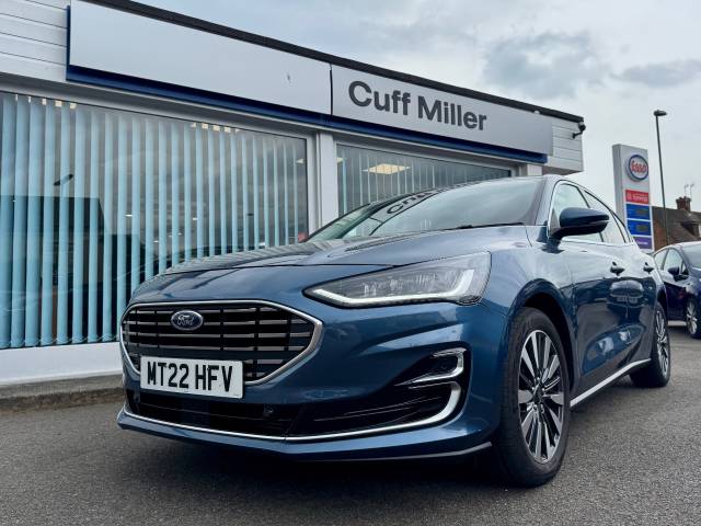 Ford Focus 1.0 EcoBoost Hybrid mHEV 155 Titanium Vig 5dr Auto Hatchback Petrol Chrome Blue