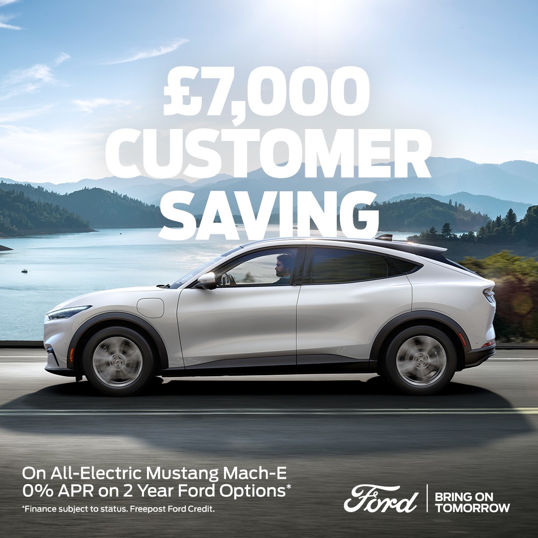 Mustang Mach-E, Now with £7,000 off.